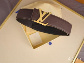 루이비통 LV 금장 메탈로고 벨트 4.0cm