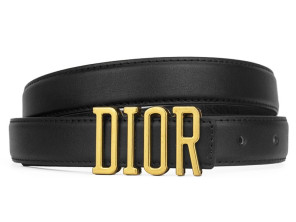 디올 금장 큐빅 DIOR 로고 버클 벨트 2.4cm