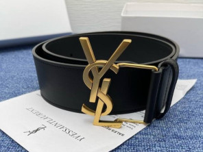 입생로랑 금장 YSL 로고 벨트 5.0cm